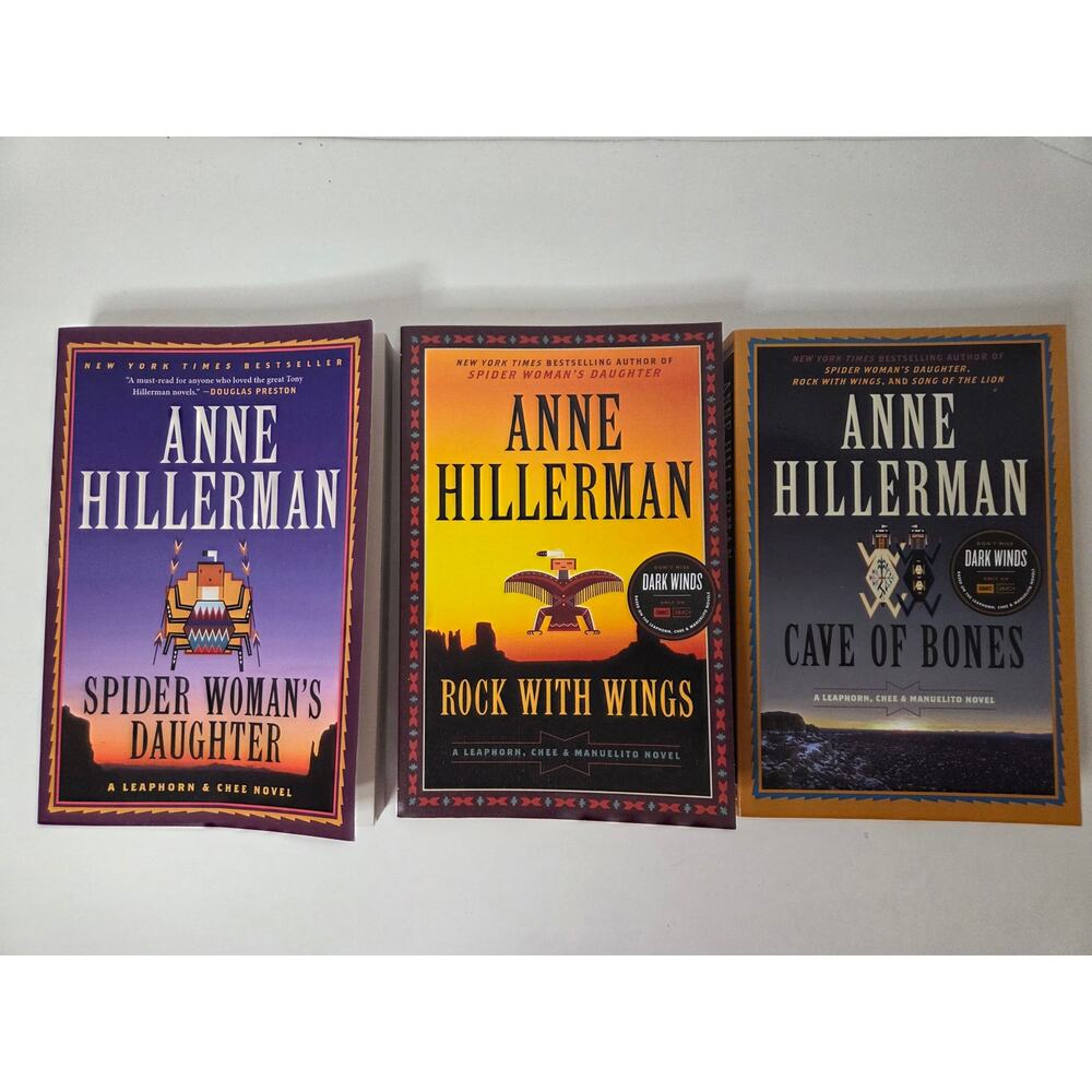 Anne Hillerman 3 Book Lot - Spider Woman’s Daughter, Rock With Wings, Cave Bones